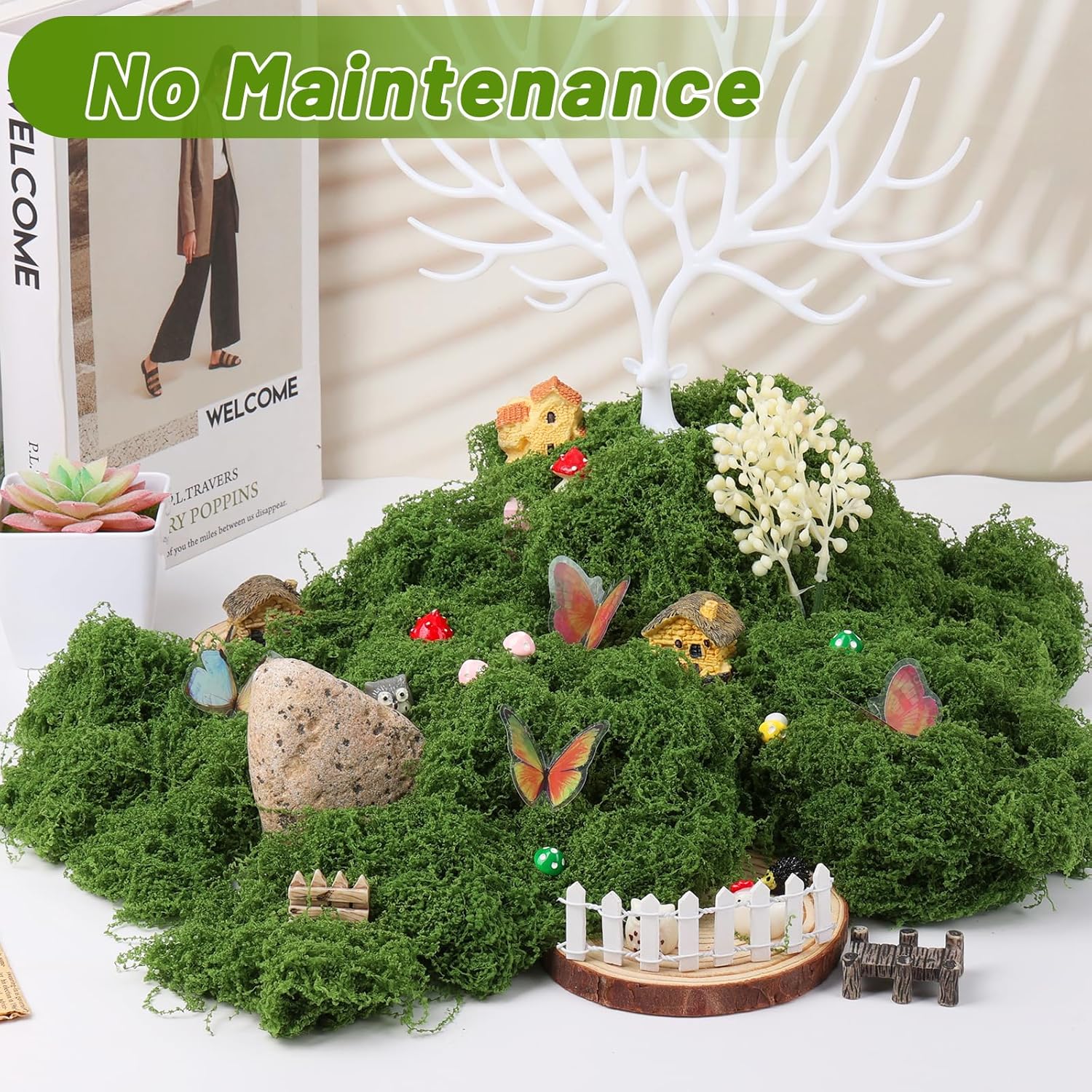 طحالب خضراء اصطناعية 30/50/100 - مراجعة Sphagnum Moss Dry وسعره